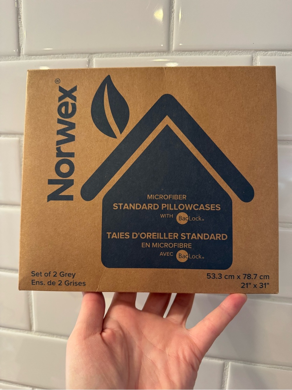 Norwex GREY Standard Pillowcases